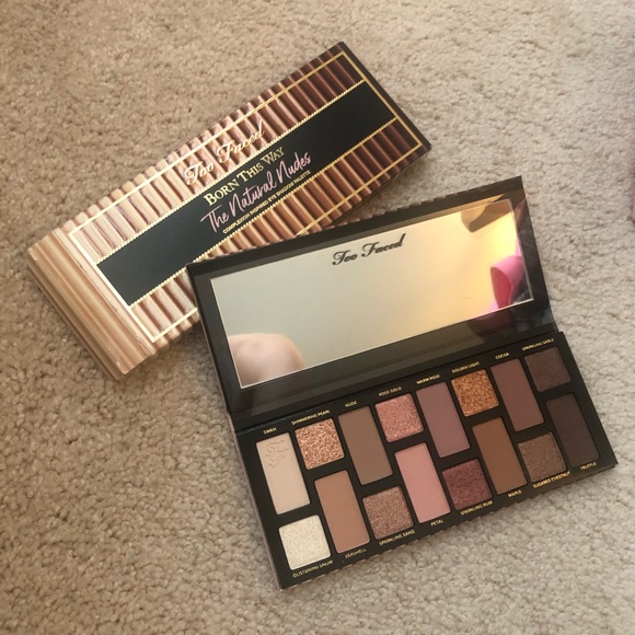 ⭐️NEW⭐️ TOO FACED DUO | Natural Nudes Eyeshadow Pallet + Cosmetic Bag - Picture 2 of 11